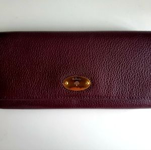Genuine Mulberry Oxblood Leather Purse